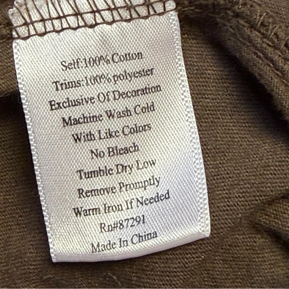 Johnny Was JW Embroidered Brown Dress Womens Small Snap Button Floral Boho Artsy - Picture 9 of 13